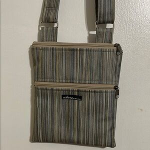 Echoes in the Attic vegan striped crossbody bag